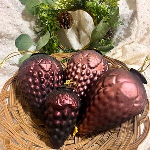 Elegant Copper Holiday Ornament Collection